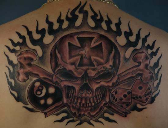 Biker tattoos Tattoos skulls and flames are where its at !