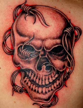 skulls Designs Tattoo Galleries wiry skull design