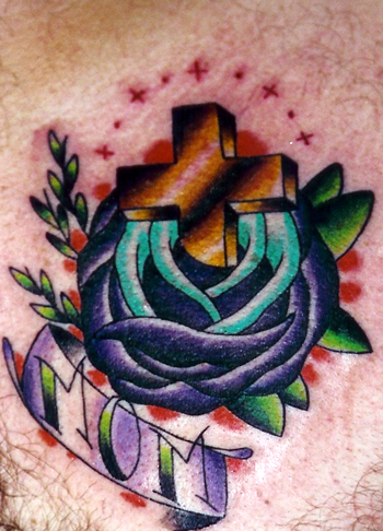 Looking For Unique Old School Tattoos Mom Rose 350x486px old school rose