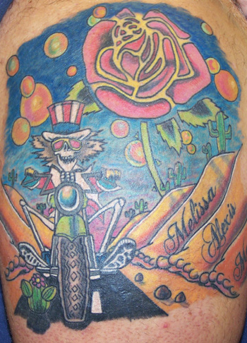 Luke Walton tattoo Grateful Dead. Apparently its a tribute to the Grateful