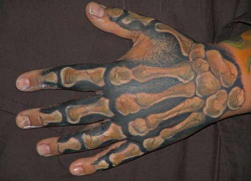 Tattoos skeletal hand