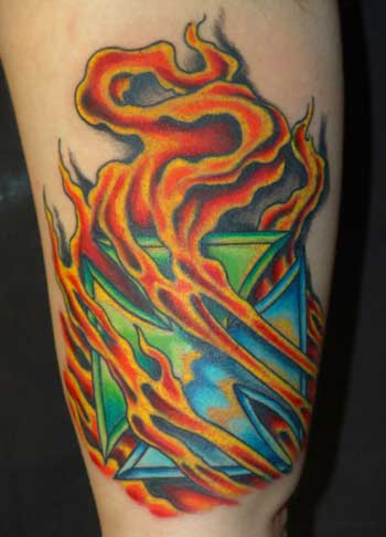 Looking for unique Rich DePue Tattoos? Iron Cross Flambe