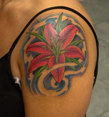 Stargazer lily tattoos