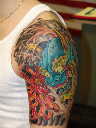 Color tattoos Tattoos oni demon