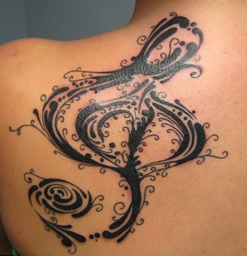 Blackwork tattoos Tattoos G clef