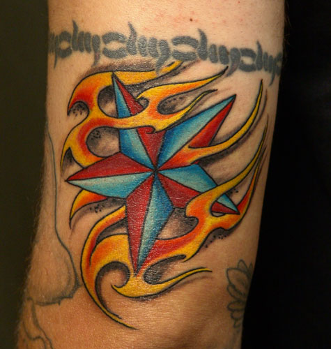 Tattoos Nature Fire tattoos nautical star click to view large image