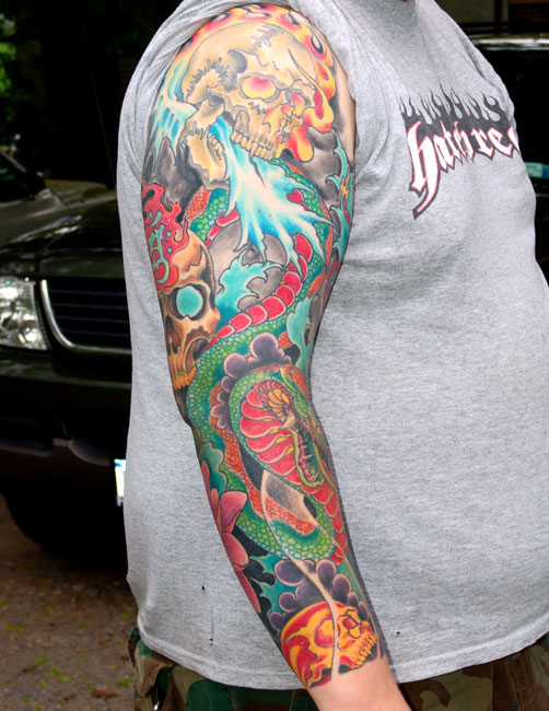 Japanese Nature Sleeve Tattoo