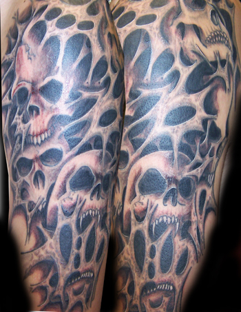 Tattoos skull flesh