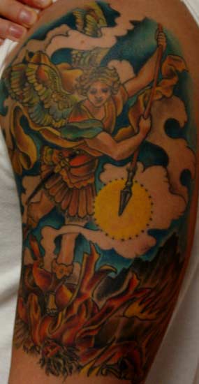 Color tattoos Tattoos st. michael