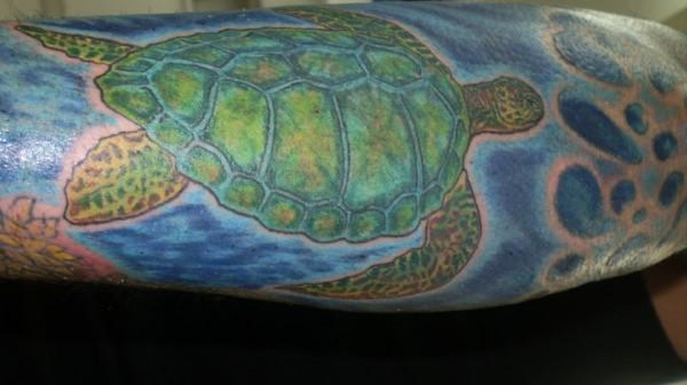 Looking for unique Tattoos? Sea Turtle Tattoo · click to view large image