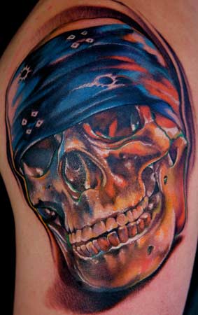 skull tattoos arm. Mike Demasi - Skull tattoo