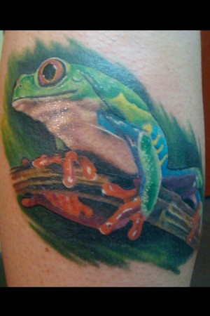 Mason - Green Frog Large Image. Keyword Galleries: Color Tattoos, 