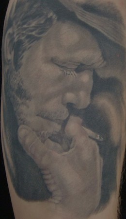 Tom Waits portrait healed : Tattoos :