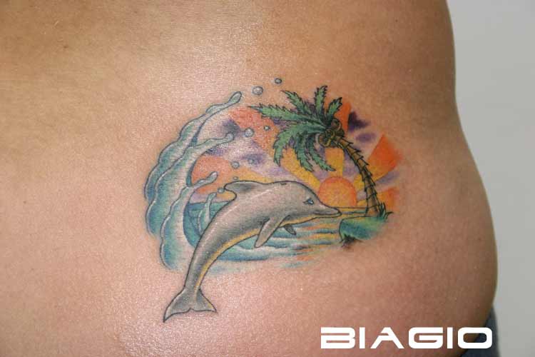 Picture Sexy Girls With Dolphin Tattoos Design on The Body