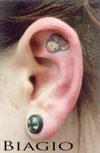 behind ear tattoos. Tattoo Stars Behind Ear