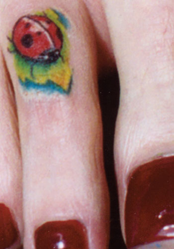 Looking for unique insects tattoos Tattoos Lady Bug Toe
