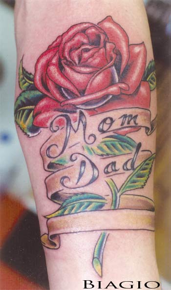 Father's Day Red Heart Dad Tattoo Keepsake Box Hoa hồng…. Sô cô la…