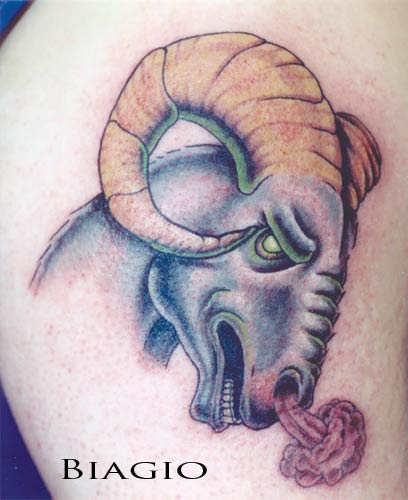 Exotic Aries Ram Tattoo on Sleeve. It is just a matter of recalling the past