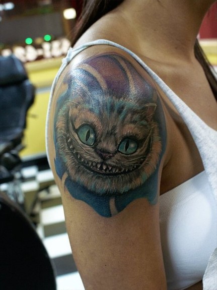 cheshire cat 2010. 2010 Cheshire Cat tattoo