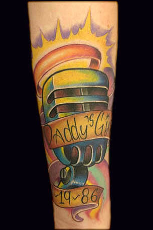 Comments daddys girl tattoo old school mic with halo MEMPHIS daddys girl