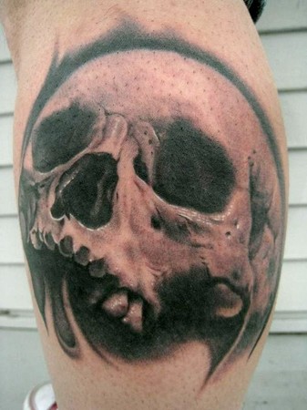 Tribal Skull Tattoo Temporary Tattoo This tattoo image is of an evil skull