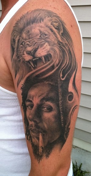 Looking for unique Tattoos? Bob Marley lion · click to view large image