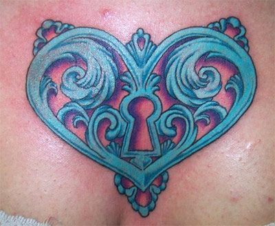 Tattoos Tara Fenn Heart Key Tattoo click to view large image