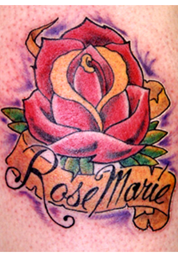 Tattoos Wes Rose with banner click to view large image