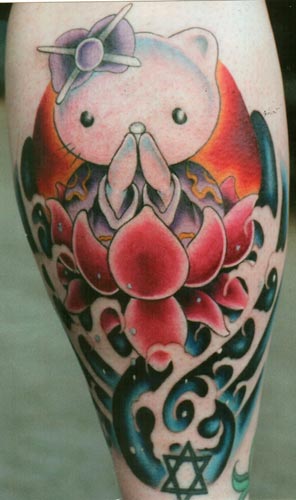 Pictures Of Hello Kitty Tattoos. Hello Kitty Lotus