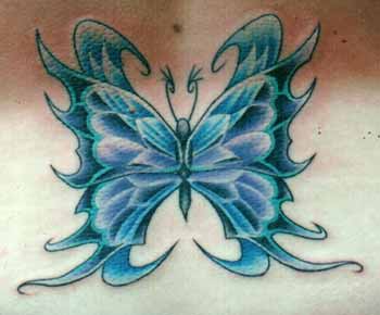 Blue Butterfly Tattoos