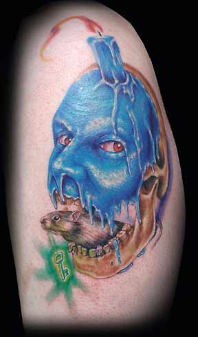 skull head tattoos. Severed Head Tattoos,