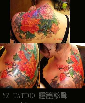 butterfly and flower tattoo. YangZhuo - Flowers Butterflies