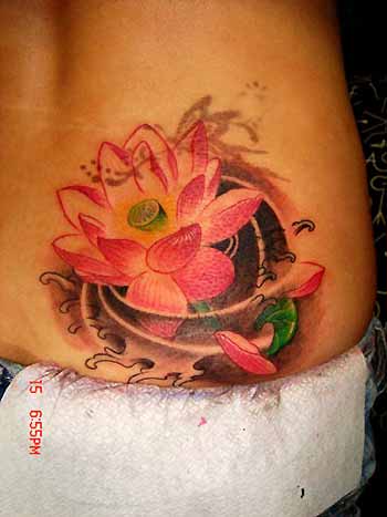 Off the Map Tattoo Tattoos Flower Lotus Lotus on Hip