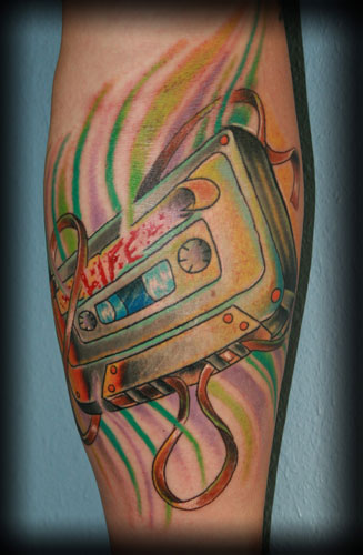 cassette tape tattoo. Life Cassette tape