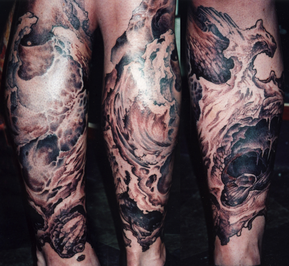 Emma Stone Tattoo tattoos by Mike Devries in LA · Mario Brothers leg sleeve 