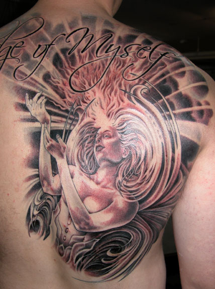 Not my drawing, but fun to tattoo. Chris Dingwell - SWIRLY GODDESS BABE