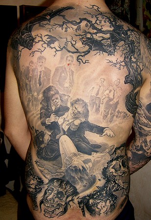 Looking for unique Skull tattoos Tattoos Zombie back piece