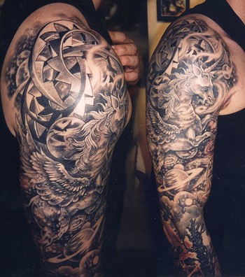 Keyword Galleries: Black and Gray tattoos, Coverup tattoos, Evil tattoos, 