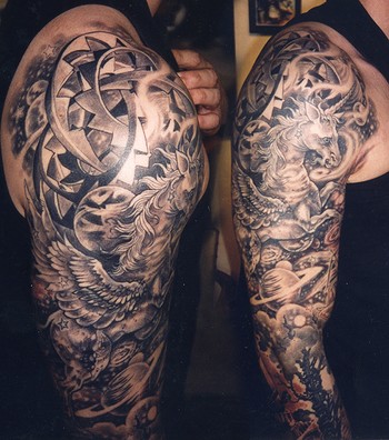 Keyword Galleries: Black and Gray tattoos, Coverup tattoos, Evil tattoos,