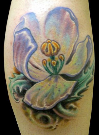 flower tattoo design on lower back part of your body, which will look both