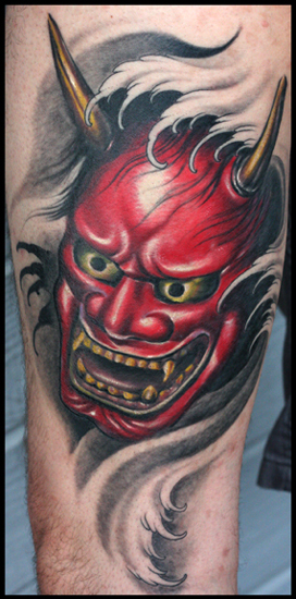 Looking for unique Tattoos? Hanya Mask Tattoo · click to view large image