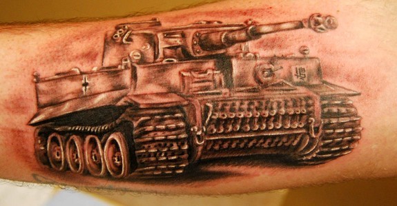 Ross Lloyd - Tiger Tank Large Image · Tattoos