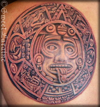 aztec calendar tattoo