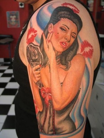 Looking for unique AJ Tattoos Pin Up Tattoo click to view large image
