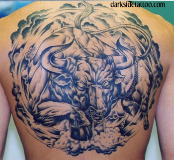 Bull Tattoos on Looking For Unique Tattoos  Bull Backpiece