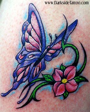 Butterfly  Flower Tattoos on Looking For Unique Tattoos  Butterfly And Flower Tattoo
