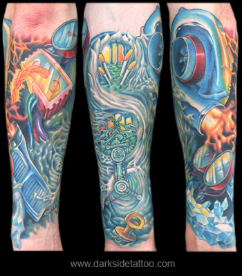 Darkside Tattoo. Looking for unique Nick Baxter Tattoos? Car Engine