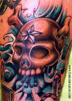 skull old school tattoo