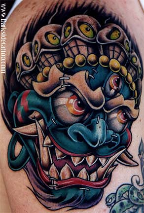 Tattoos Ethnic Tibetan tattoos Mask click to view large image