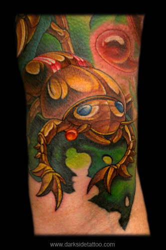 Looking for unique Fantasy tattoos Tattoos Mechanical Beetle Detail 1